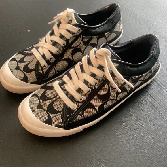 Coach | Shoes | Black And White Coach Sneakers | Poshmark